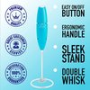 Zulay Kitchen Zulay Milk Frother Double Whisk With Stand Teal ZULB07TDMZJFT